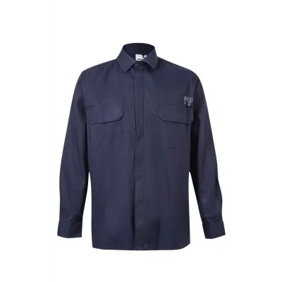 Camisa ignífuga permante azul marino Mod. 605001 | Velilla