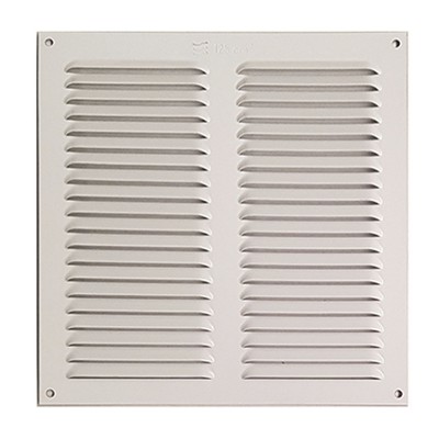 Rejilla de ventilación de aluminio con mosquitera blanca 20X20 cm | Ehlis