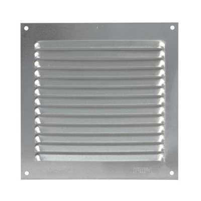 Rejilla de ventilación de aluminio con mosquitera plata 20X20 cm | Ehlis