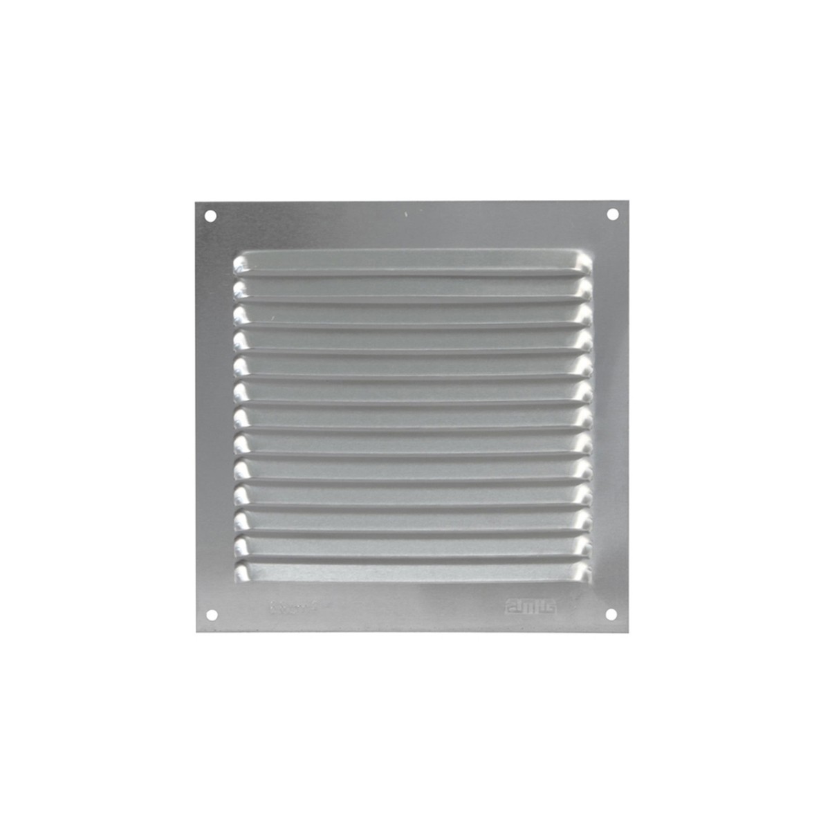 Rejilla ventilación para atornillar con mosquitera aluminio natural 20x20 cm