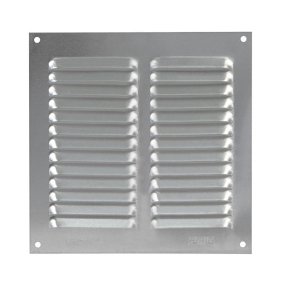 Rejilla de ventilación de aluminio con mosquitera plata 30X30 cm