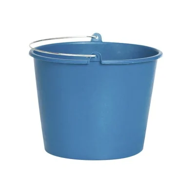 Cubo de goma azul con asa 12 L