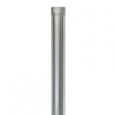 Tubo para estufa galvanizado liso Ø120 mm - 1 m