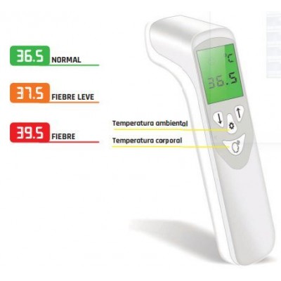 Temómetro digital infrarrojo corporal 20°C a 55°C mod. MWAXD515 | Metalworks