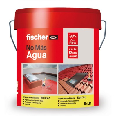 Impermeabilizante líquido con fibras 15 L color terracota | Fischer