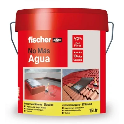 Impermeabilizante líquido con fibras 15 L color terracota | Fischer