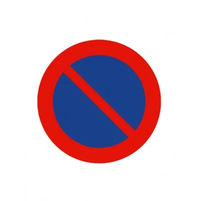 Señal vial galvanizado Ø50CM Prohibido Estacionar