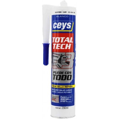 Adhesivo y sellador TotalTech Blanco 310 ml Ceys