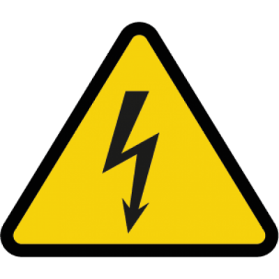 Señal adhesiva peligro riesgo eléctrico