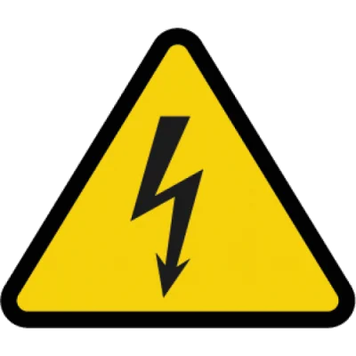 Señal adhesiva peligro riesgo eléctrico