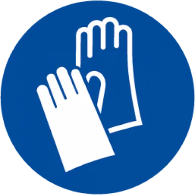 Señal adhesiva uso obligatorio de guantes