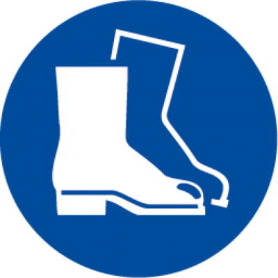 Señal adhesiva uso obligatorio de botas