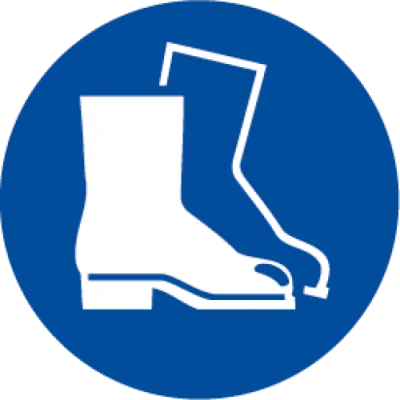 Señal adhesiva uso obligatorio de botas