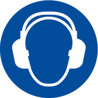 Señal adhesiva uso obligatorio de protector auditivo