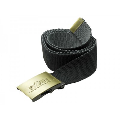 Cinturón negro bicolor reversible con hebilla de metal