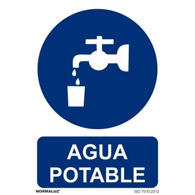 Señal obligación agua potable