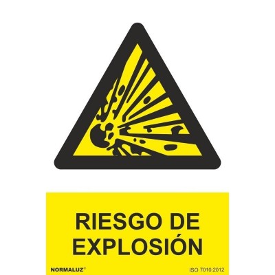 Señal advertencia riesgo de explosión