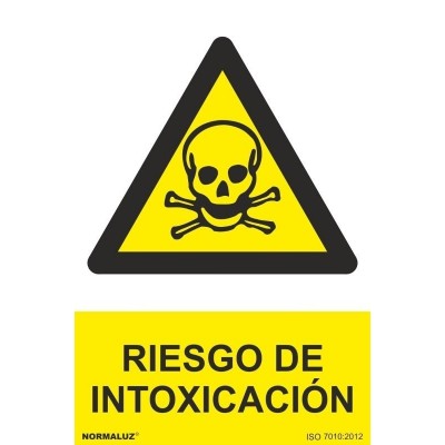 Señal advertencia riesgo de intoxicación