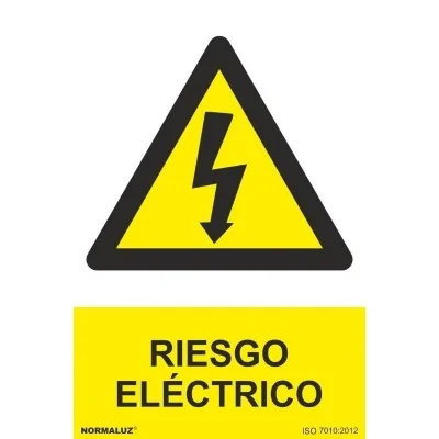 Señal advertencia riesgo eléctrico
