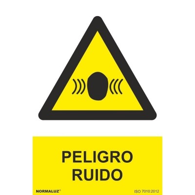 Señal advertencia peligro ruido