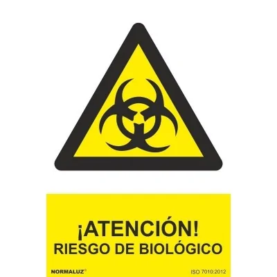 Señal advertencia peligro riesgo biológico
