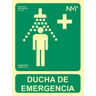 Señal evacuación ducha de emergencia