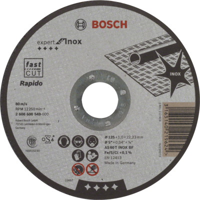 Disco corindon Expert INOX Ø125x1MM Bosch